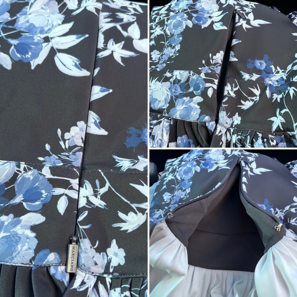 NWT Marciano Alexis Petal Pose Blue Floral Top Sz S - Picture 8 of 12